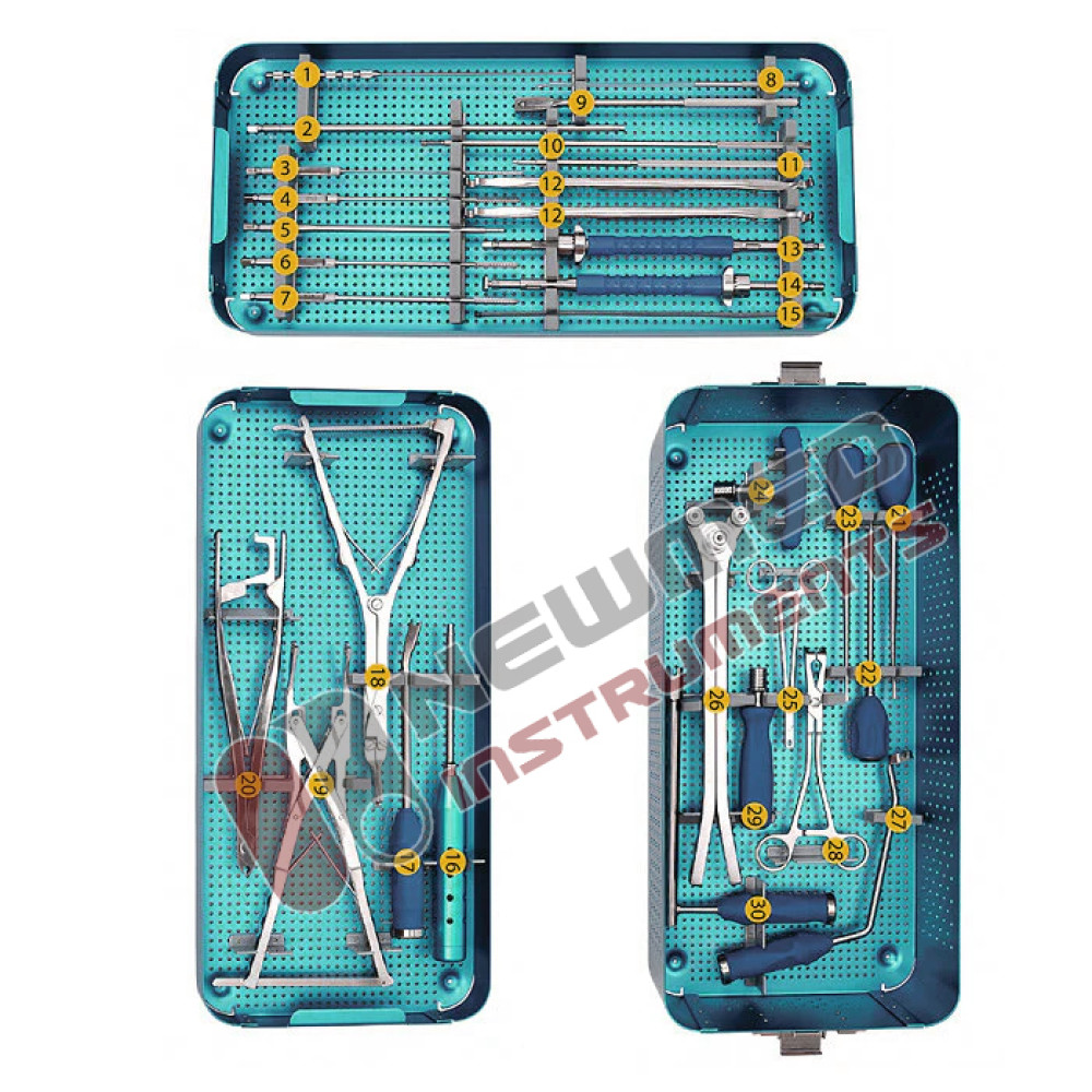 獣医専門　外科器具スクリューセット(総本数429本) 脊椎椎弓根スクリュー器具セット | New Med Instruments